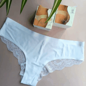 Julimex csipkés "Tanga" panty, fehér