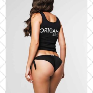 Origami brazil bikini alsó, fekete