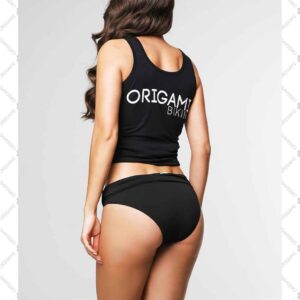 Origami bikini alsó, fekete