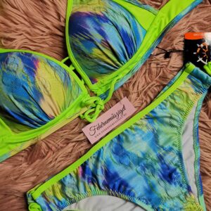 Carib neonzöld, csillogószálas bikini