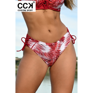 CCK 0206A tropical oldalt állítható bikini alsó, bordó