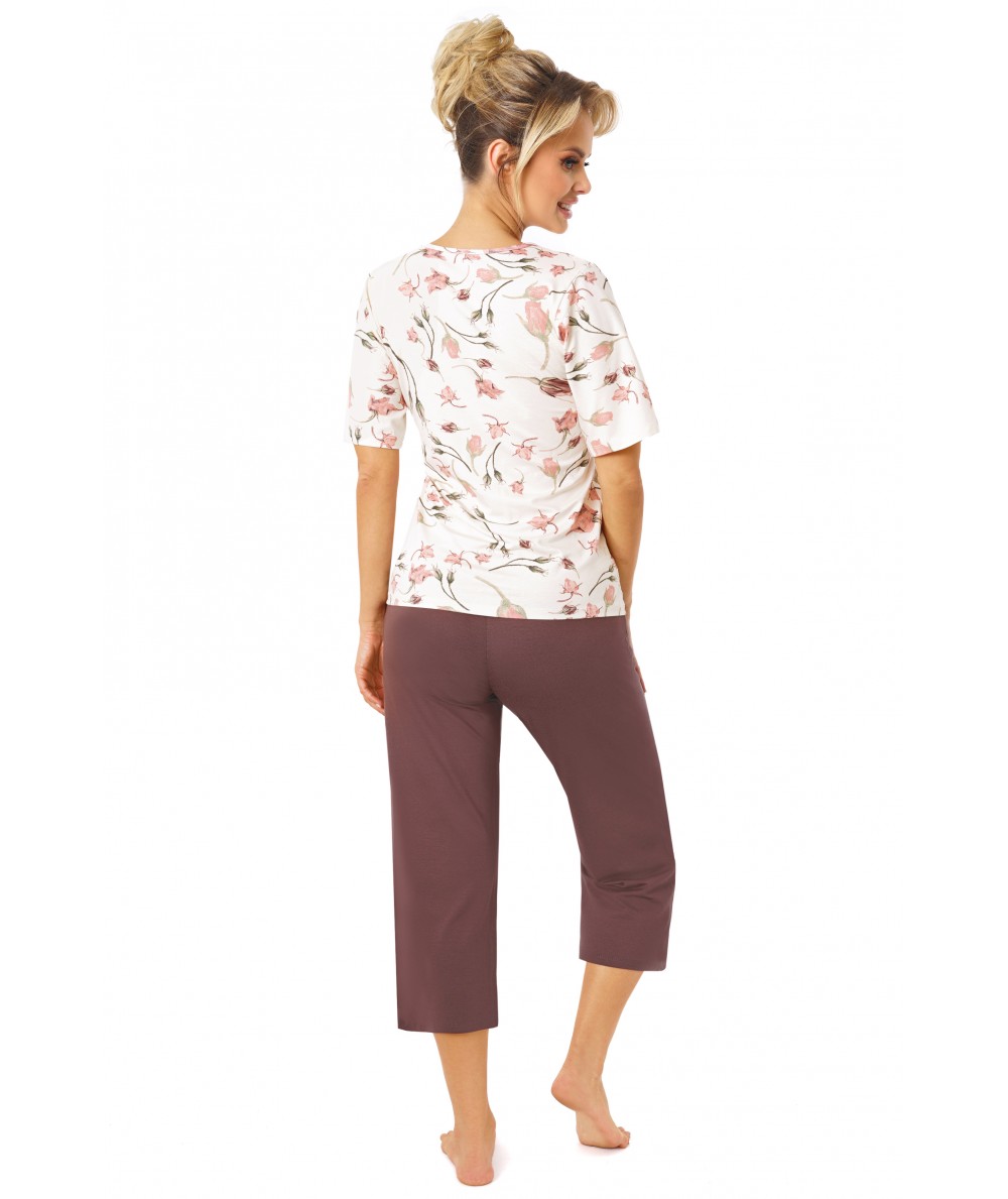 Donna Amaris virágos 3/4 pizsama - Image 3