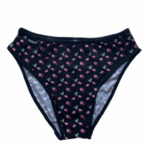 Barones Klasszikus "Kata" alsó, fekete-rózsaszín virágos