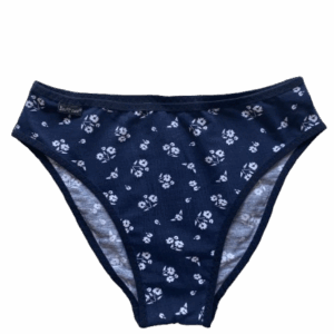 Barones Klasszikus "Kata" alsó, sötétkék-fehér virágos