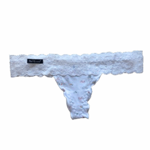 Barones Salsa tanga, fehér apró virágos