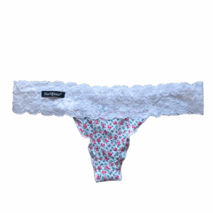 Barones Salsa tanga, fehér-pink-zöld virágos