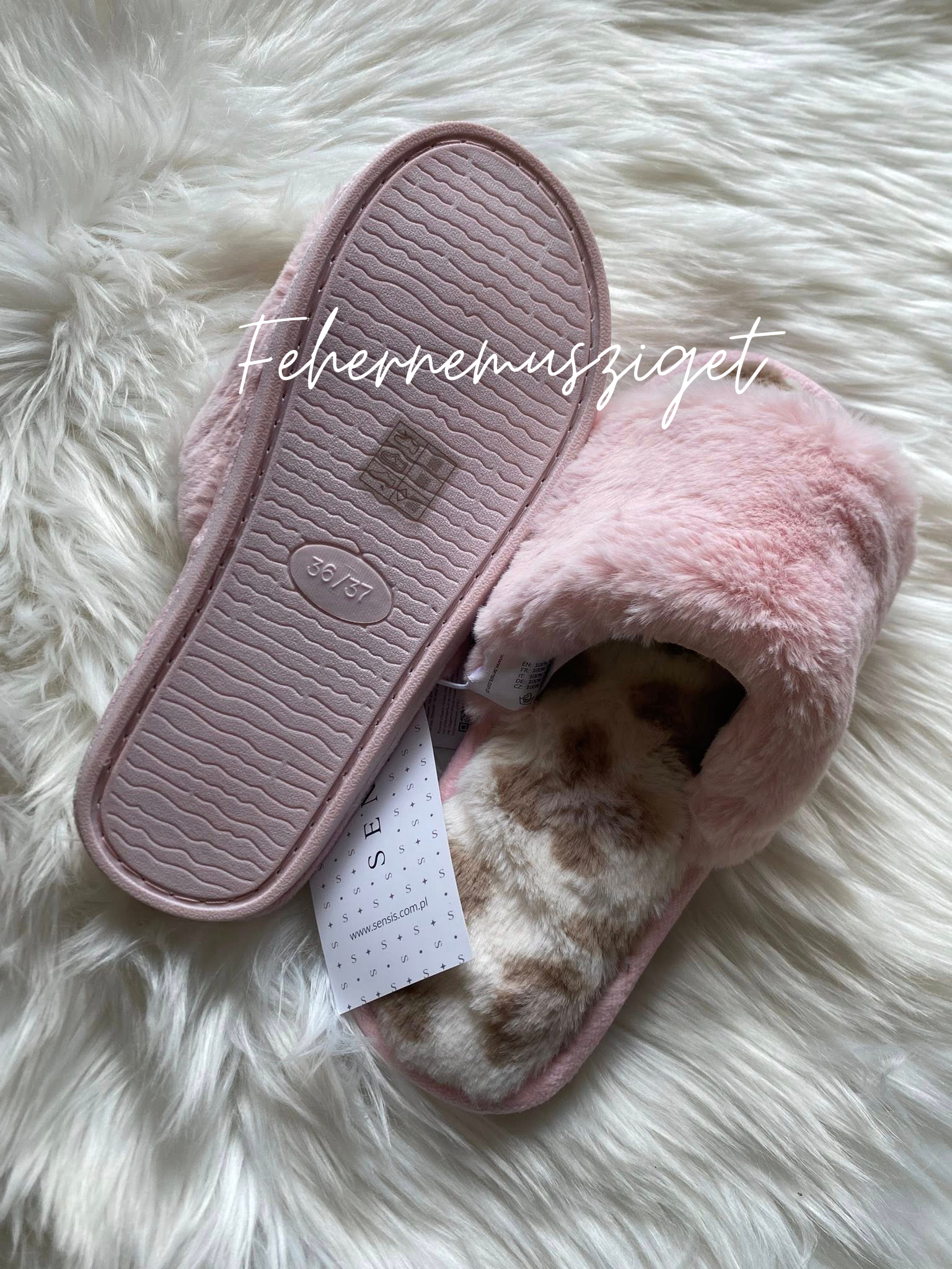 Sensis Emma rózsaszín párduc mintás papucs - Image 4