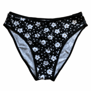 Barones Klasszikus „Kata” alsó, fekete-fehér virágos