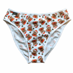 Barones Klasszikus „Kata” alsó, fehér karácsonyi macis