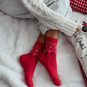 Milena WCR09 karácsonyi, arany csillogó szálas bokazokni