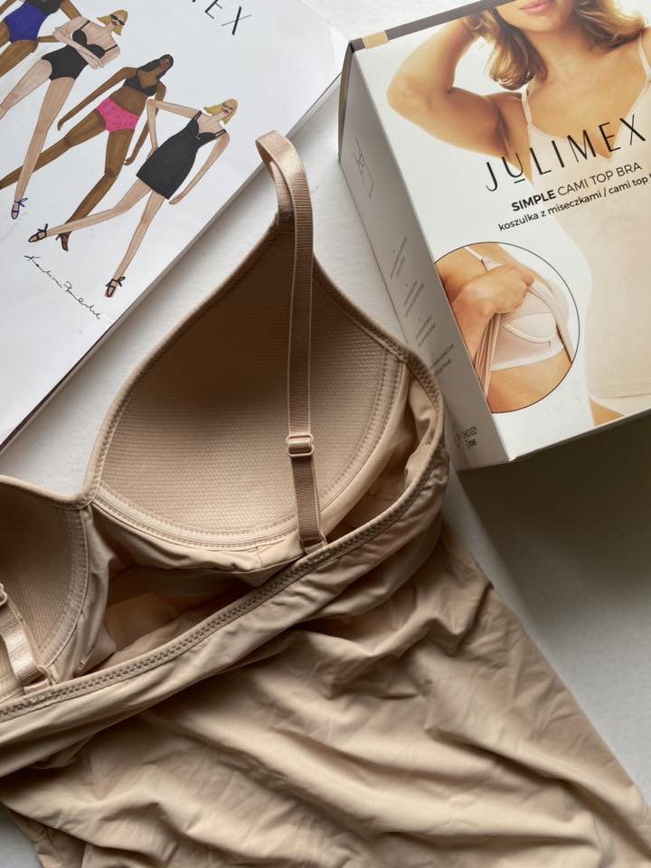 Julimex Cami Top bra merevítő nélküli trikós melltartó, test és fekete