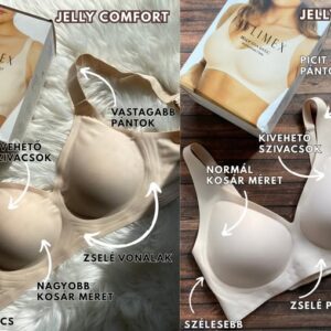 Julimex Jelly Comfort lézervágott merevítő nélküli melltartó, test és fekete