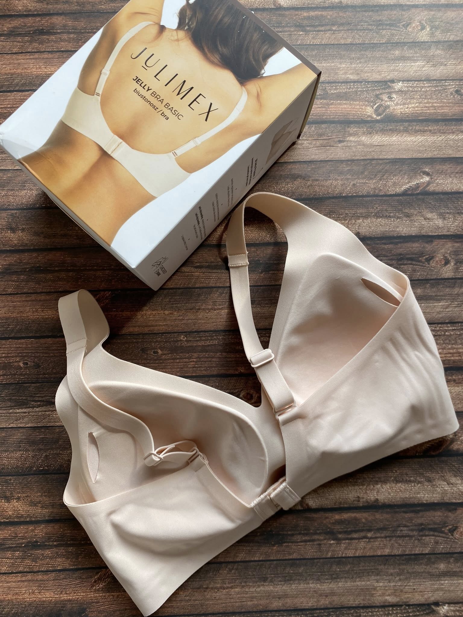 Julimex Jelly Basic lézervágott merevítő nélküli melltartó, test és fekete - Image 2