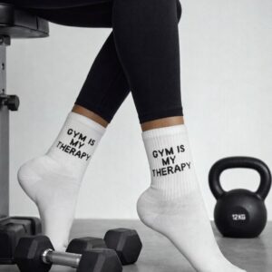 Milena „GYM IS MY THERAPY” női zokni