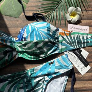 Paloma 908 B-C-D tropical jungle bandeau bikini, normál alsóval