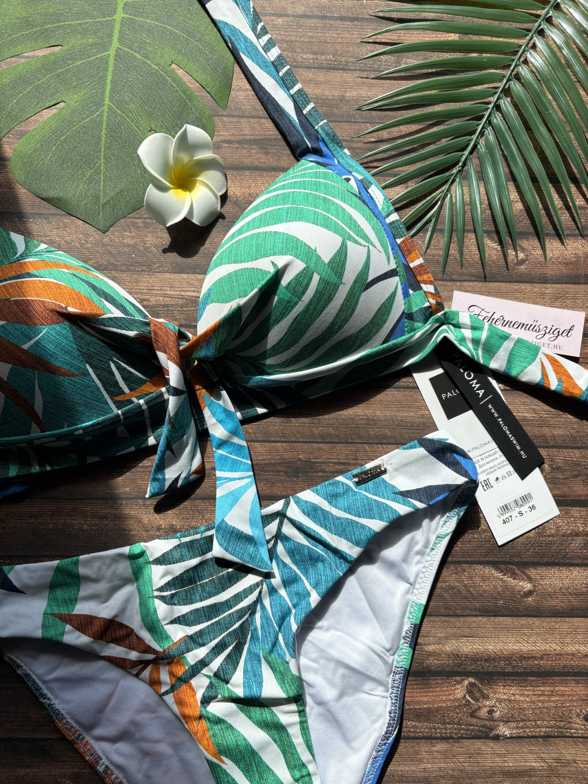 Paloma 407 jungle tropical mintás bikini, normál alsóval - Image 2