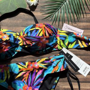 Paloma 902 tropical jungle bandeau bikini, normál alsóval
