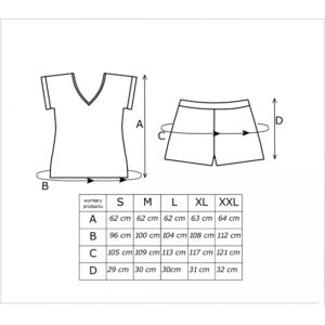 Donna Evita rózsaszín virágos 1/2 short pizsama