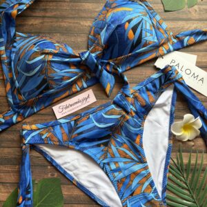 Paloma 1103 kék-narancs tropical mintás C kosaras bikini, normál alsóval